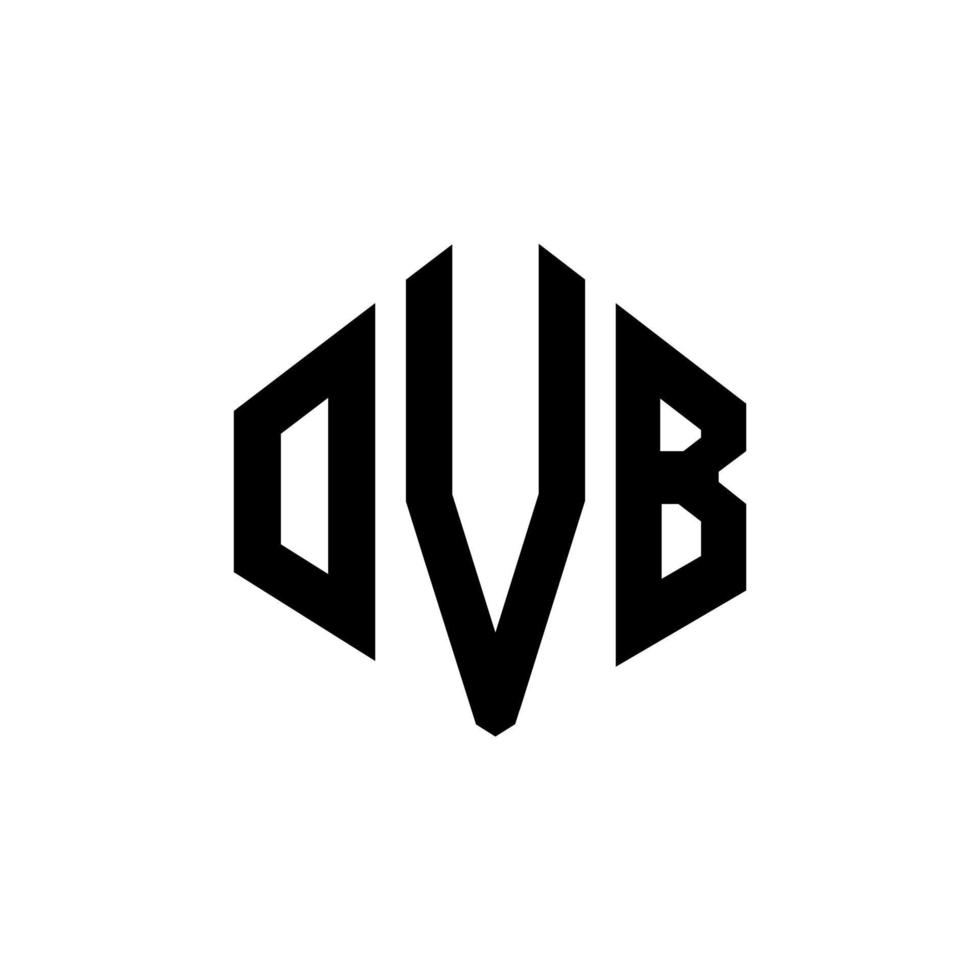 ovb-Buchstaben-Logo-Design mit Polygonform. ovb Polygon- und Würfelform-Logo-Design. ovb Sechseck-Vektor-Logo-Vorlage in weißen und schwarzen Farben. ovb-Monogramm, Geschäfts- und Immobilienlogo. vektor