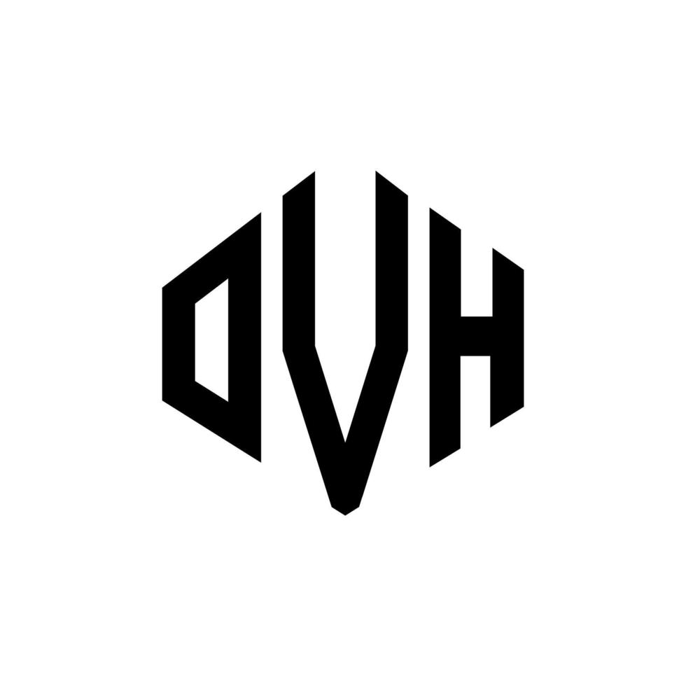 ovh-Buchstaben-Logo-Design mit Polygonform. ovh Polygon- und Würfelform-Logo-Design. ovh Sechseck-Vektor-Logo-Vorlage in weißen und schwarzen Farben. ovh Monogramm, Firmen- und Immobilienlogo. vektor