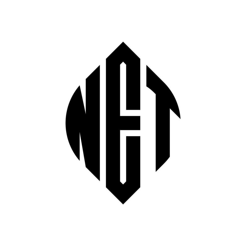 Netzkreis-Buchstaben-Logo-Design mit Kreis- und Ellipsenform. netzellipsenbuchstaben mit typografischem stil. Die drei Initialen bilden ein Kreislogo. Netz-Kreis-Emblem abstrakter Monogramm-Buchstaben-Markenvektor. vektor