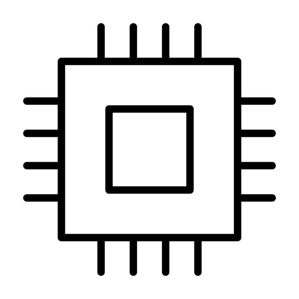 chip processor ikon vektor