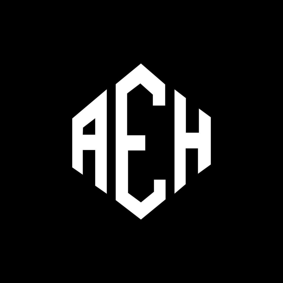 aeh-Buchstaben-Logo-Design mit Polygonform. aeh polygon und würfelform logo design. aeh Hexagon-Vektor-Logo-Vorlage in weißen und schwarzen Farben. aeh monogramm, geschäfts- und immobilienlogo. vektor