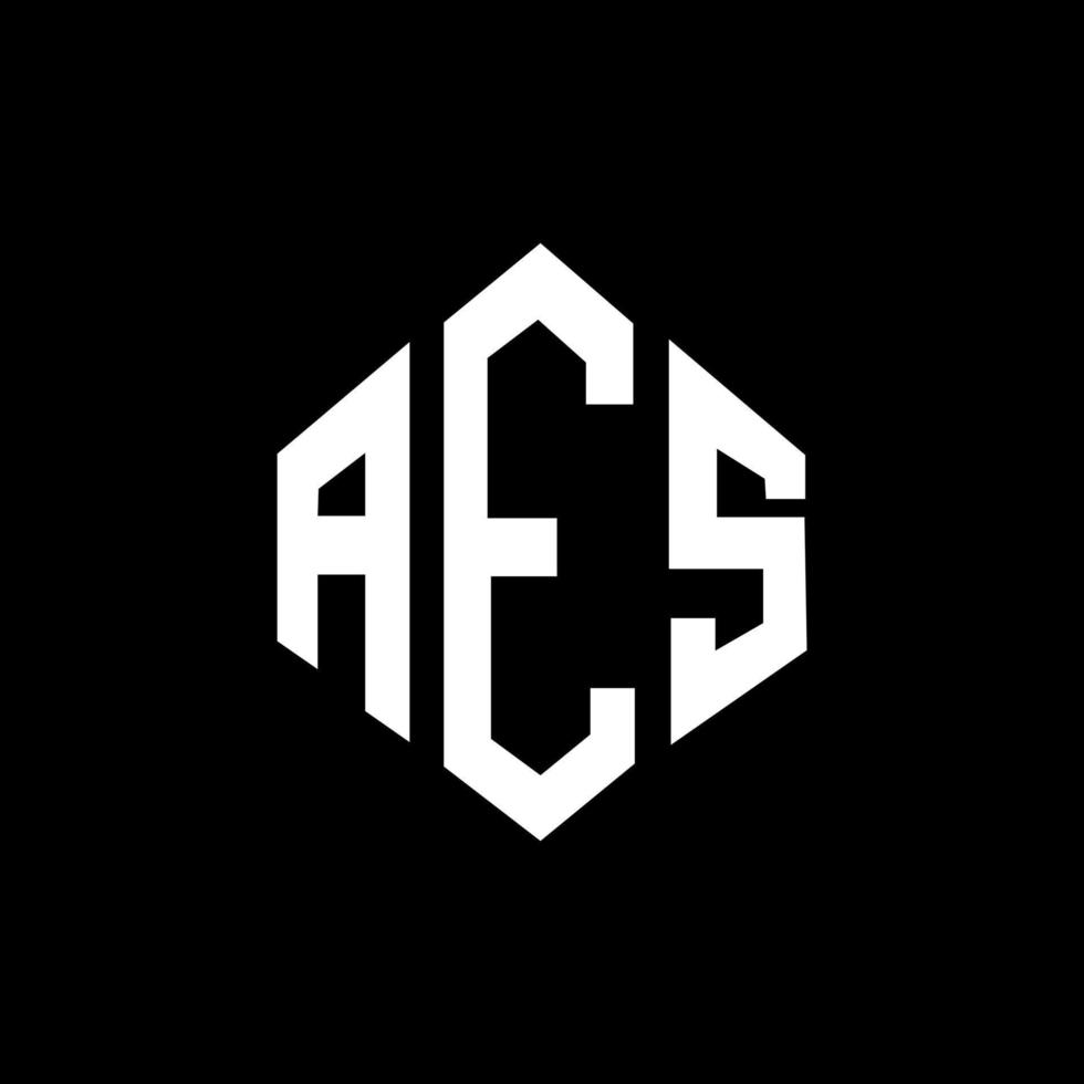 aes-Buchstaben-Logo-Design mit Polygonform. aes-polygon- und würfelform-logo-design. aes Sechseck-Vektor-Logo-Vorlage in weißen und schwarzen Farben. aes-monogramm, geschäfts- und immobilienlogo. vektor