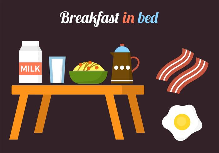 Frühstück im Bett Vector Elements