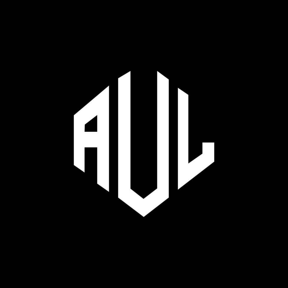 aul-Buchstaben-Logo-Design mit Polygonform. Aul-Polygon- und Würfelform-Logo-Design. Aul Sechseck-Vektor-Logo-Vorlage in weißen und schwarzen Farben. Aul-Monogramm, Geschäfts- und Immobilienlogo. vektor