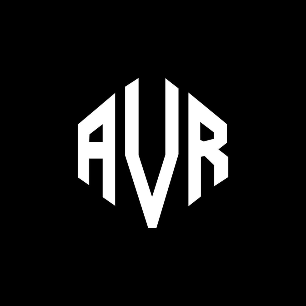 Avr-Brief-Logo-Design mit Polygonform. avr-polygon- und würfelform-logo-design. avr Hexagon-Vektor-Logo-Vorlage in weißen und schwarzen Farben. avr-monogramm, geschäfts- und immobilienlogo. vektor