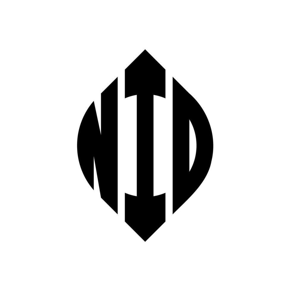 nio-Kreis-Buchstaben-Logo-Design mit Kreis- und Ellipsenform. Nio-Ellipsenbuchstaben mit typografischem Stil. Die drei Initialen bilden ein Kreislogo. nio-Kreis-Emblem abstrakter Monogramm-Buchstaben-Markierungsvektor. vektor