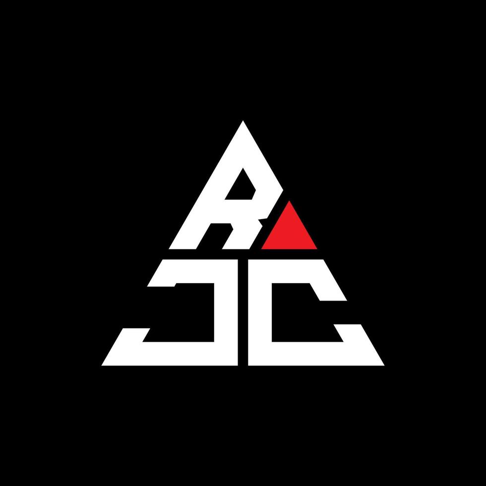 Rjc-Dreieck-Buchstaben-Logo-Design mit Dreiecksform. RJC-Dreieck-Logo-Design-Monogramm. RJC-Dreieck-Vektor-Logo-Vorlage mit roter Farbe. rjc dreieckiges Logo einfaches, elegantes und luxuriöses Logo. vektor
