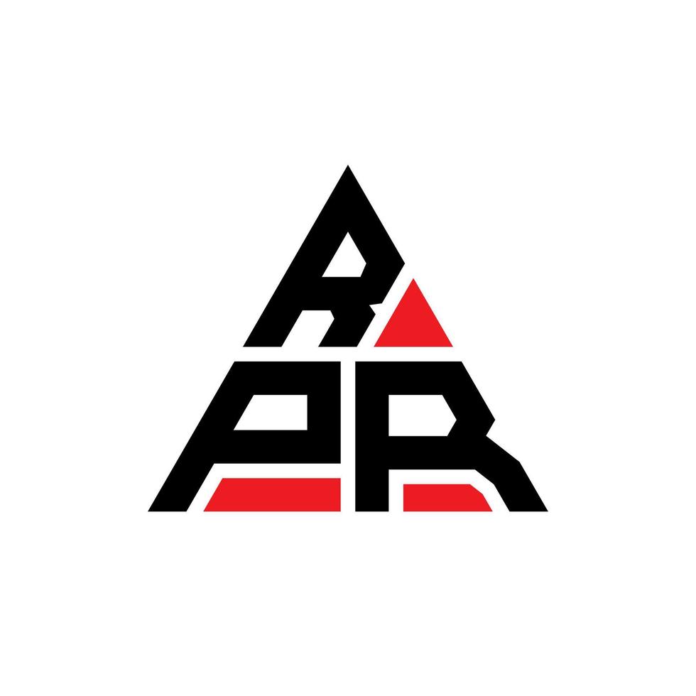 rpr Dreiecksbuchstaben-Logo-Design mit Dreiecksform. RPR-Dreieck-Logo-Design-Monogramm. rpr-Dreieck-Vektor-Logo-Vorlage mit roter Farbe. rpr dreieckiges Logo einfaches, elegantes und luxuriöses Logo. vektor
