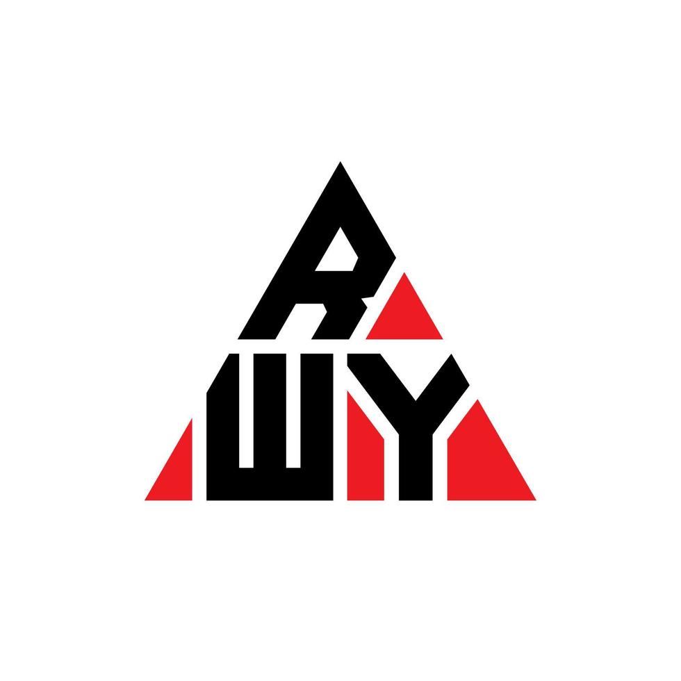 Rwy-Dreieck-Buchstaben-Logo-Design mit Dreiecksform. Rwy-Dreieck-Logo-Design-Monogramm. Rwy-Dreieck-Vektor-Logo-Vorlage mit roter Farbe. rwy dreieckiges Logo einfaches, elegantes und luxuriöses Logo. vektor