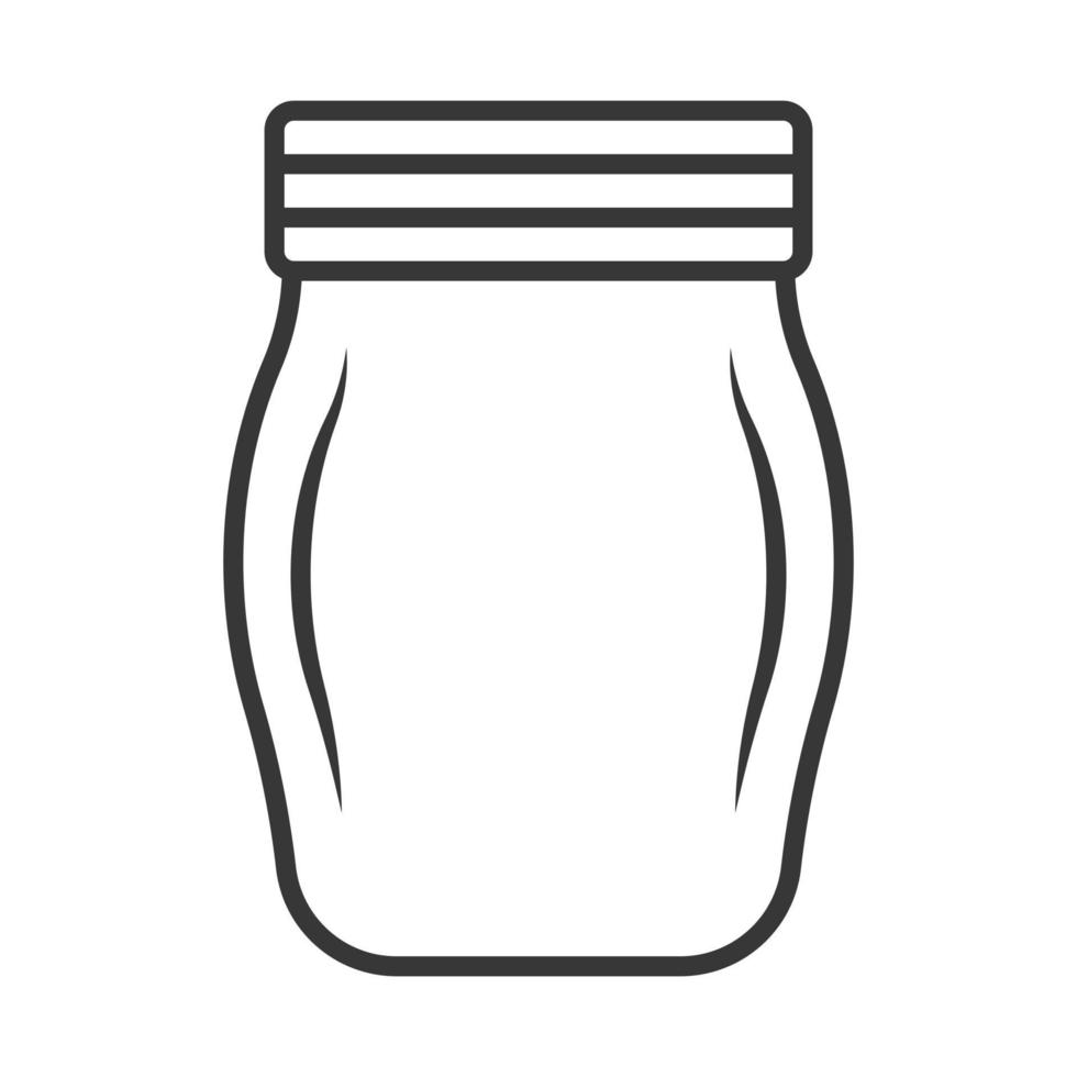 Mason Bottle oder Mason Glass Jar Line Art Icon für Apps und Websites vektor