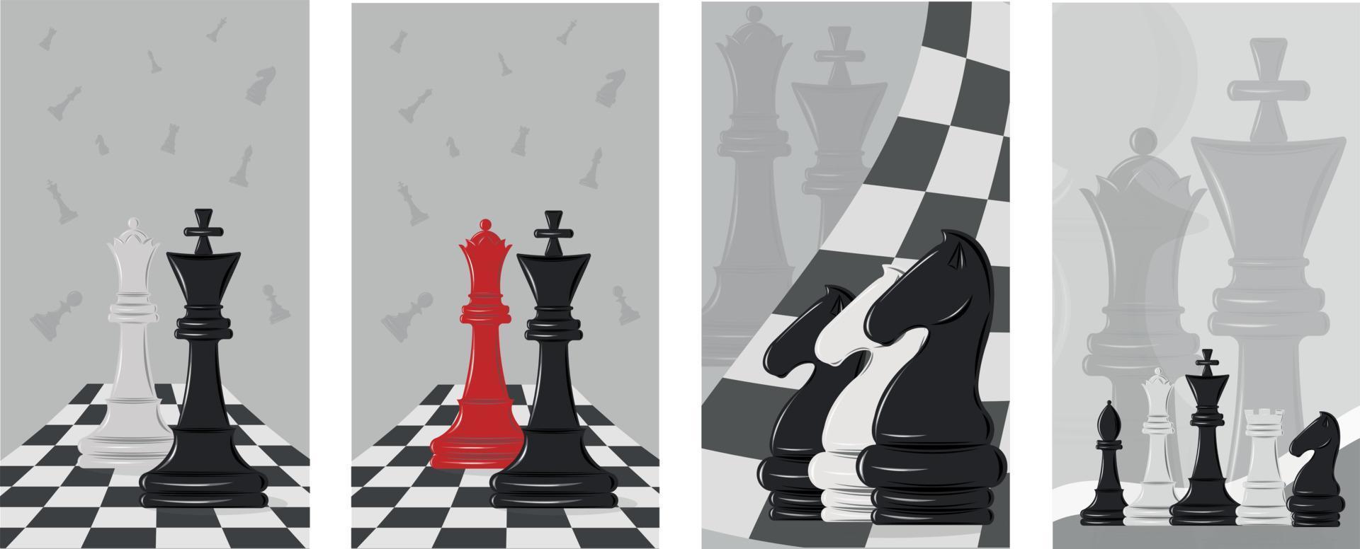 Social-Media-Hintergrund im Stil eines Schachspiels vektor
