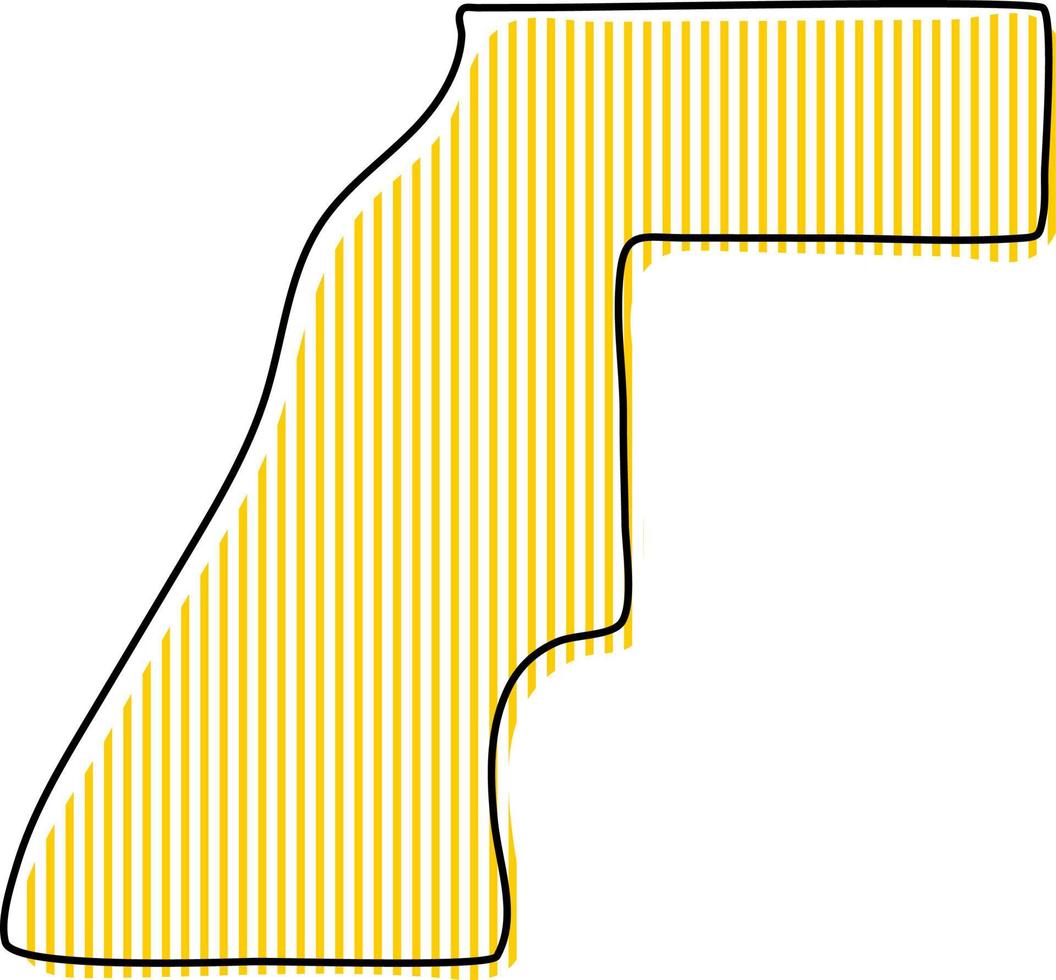 stiliserad enkel konturkarta över västsahara-ikonen. vektor