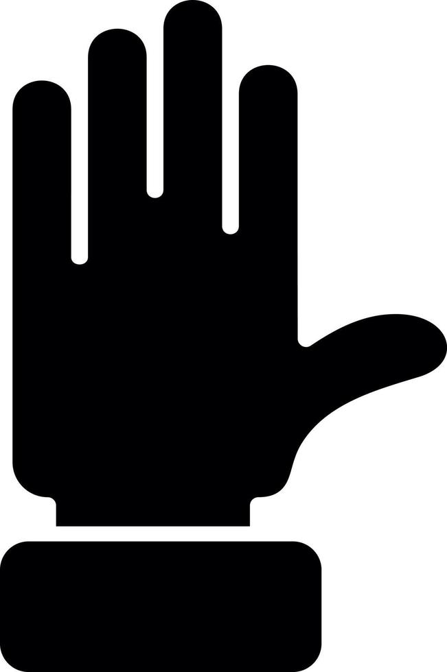 Heben Sie das Hand-Glyphen-Symbol an vektor
