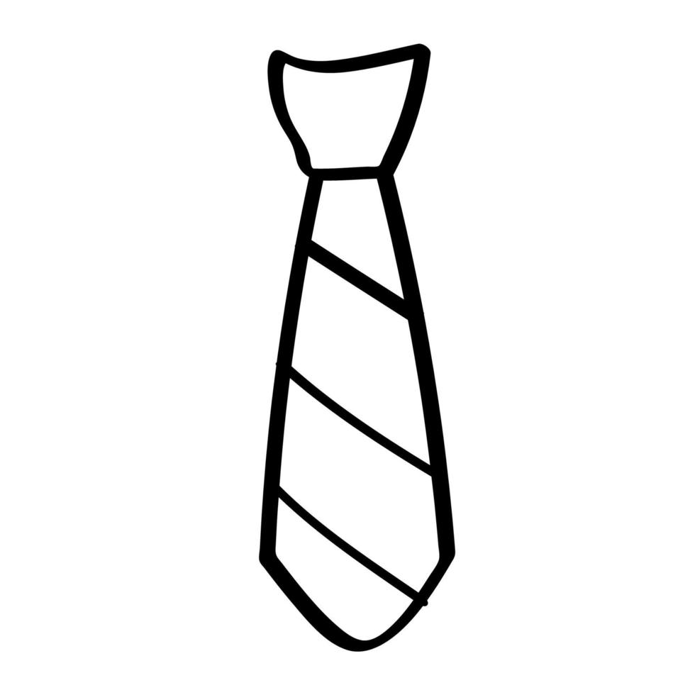 Krawattensymbol. Symbol für kindliche Kleidung und Schulzubehör vektor