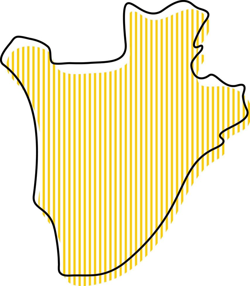 stilisierte einfache Übersichtskarte von Burundi-Symbol. vektor