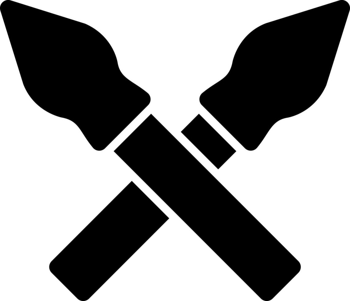 Javelin-Glyphe-Symbol vektor