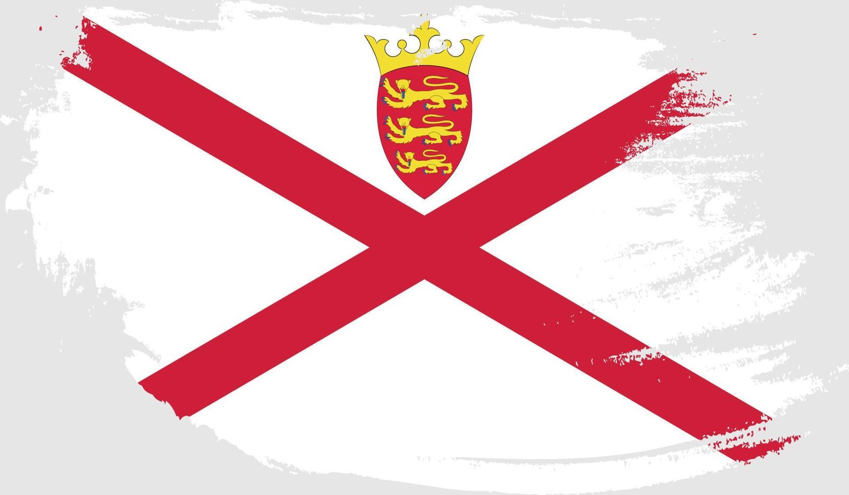 Jersey-Flagge mit Grunge-Textur vektor