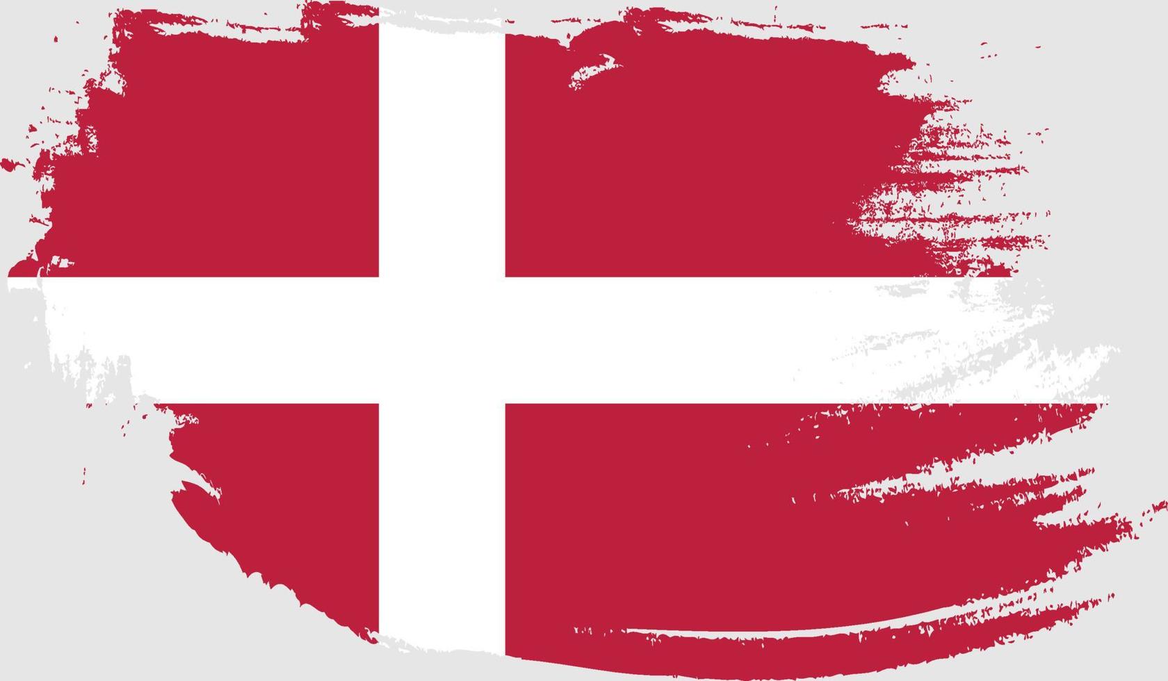 Dänemark-Flagge mit Grunge-Textur vektor