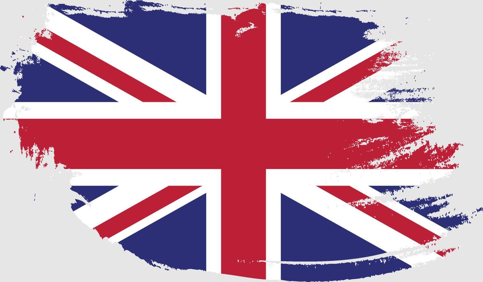 Storbritannien flagga med grunge textur vektor