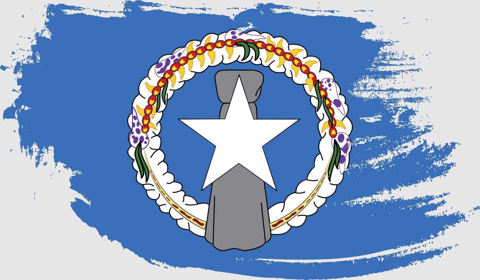 Northern Mariana Islands flagga med grunge textur vektor