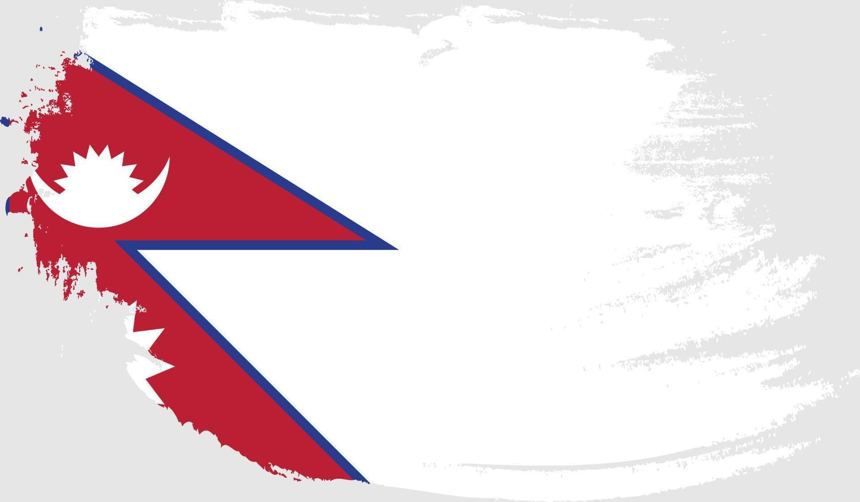 Nepal-Flagge mit Grunge-Textur vektor