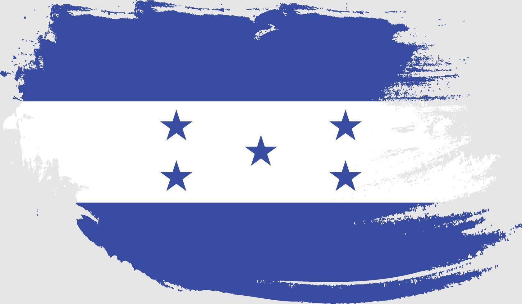 honduras flagga med grunge textur vektor