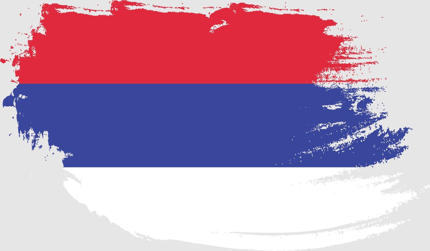 republika srpska flagga med grunge textur vektor
