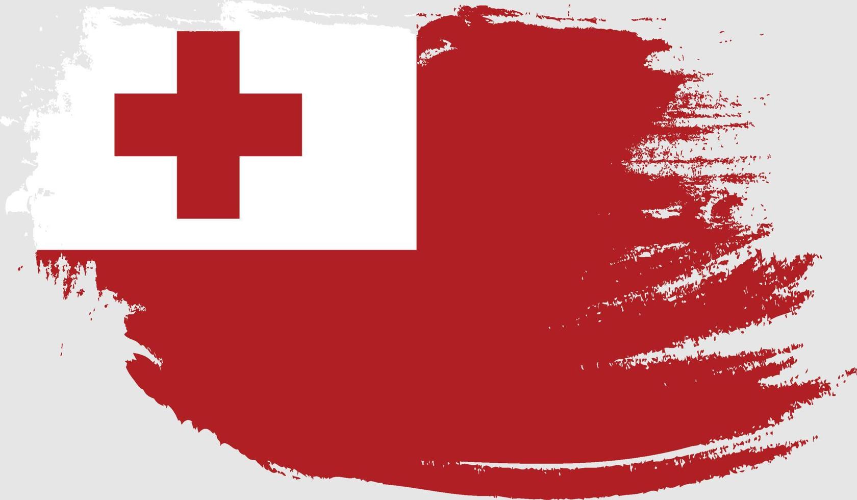 tonga flagga med grunge textur vektor