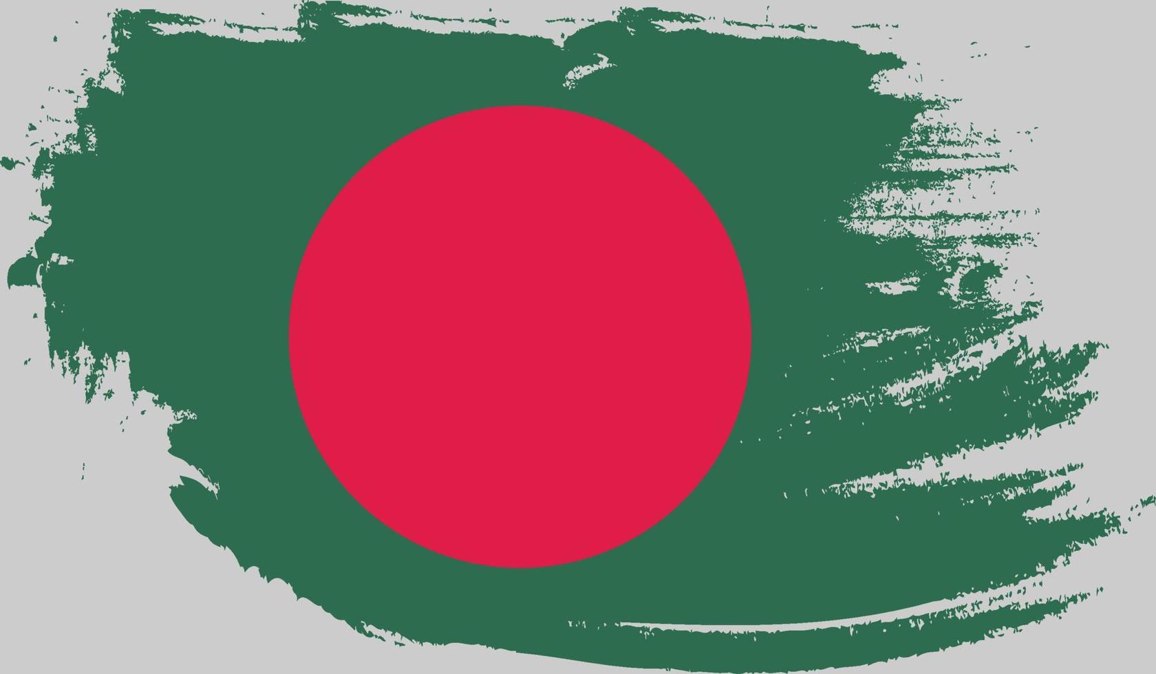 Bangladesch-Flagge mit Grunge-Textur vektor