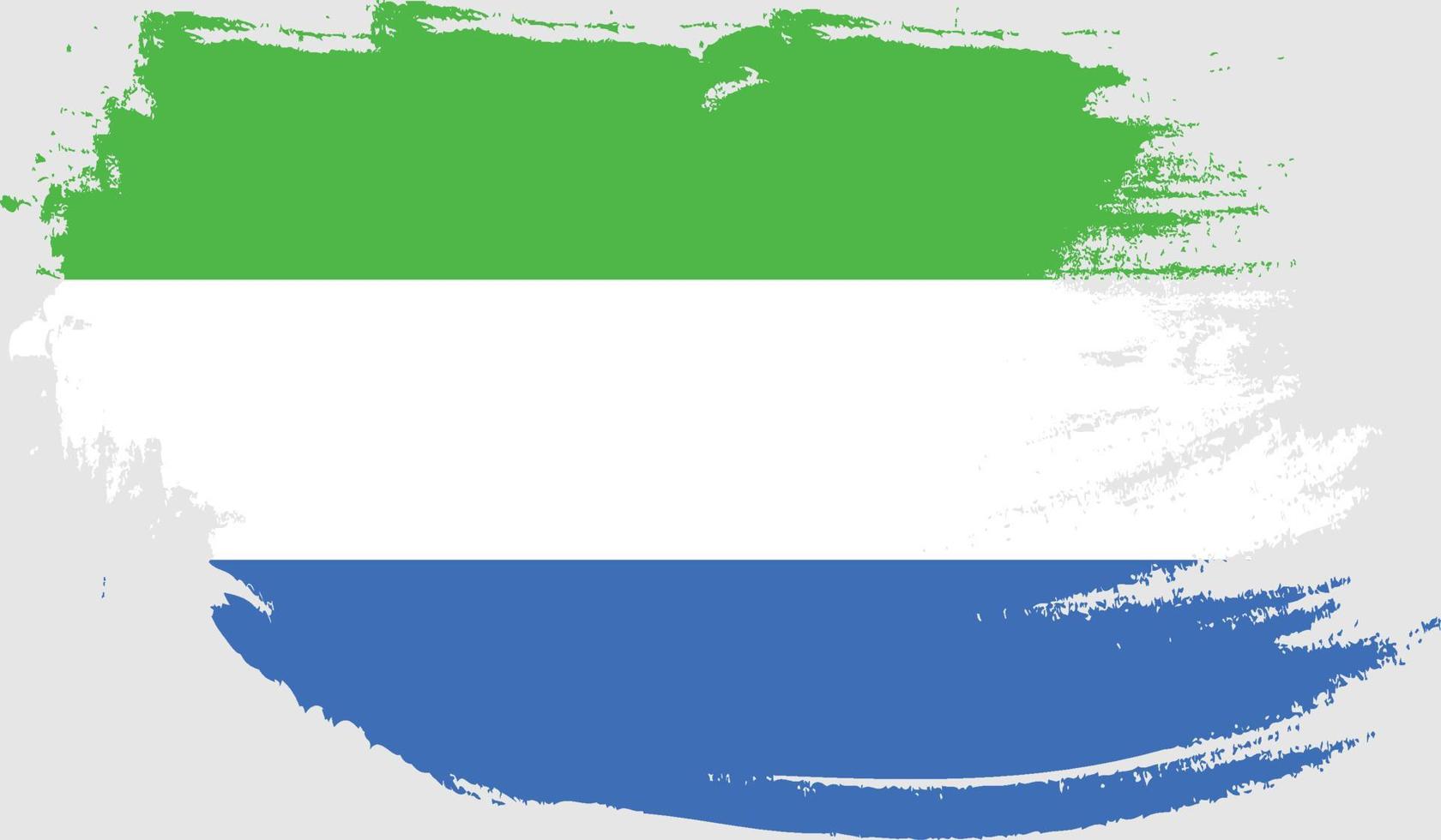 Sierra Leone-Flagge mit Grunge-Textur vektor