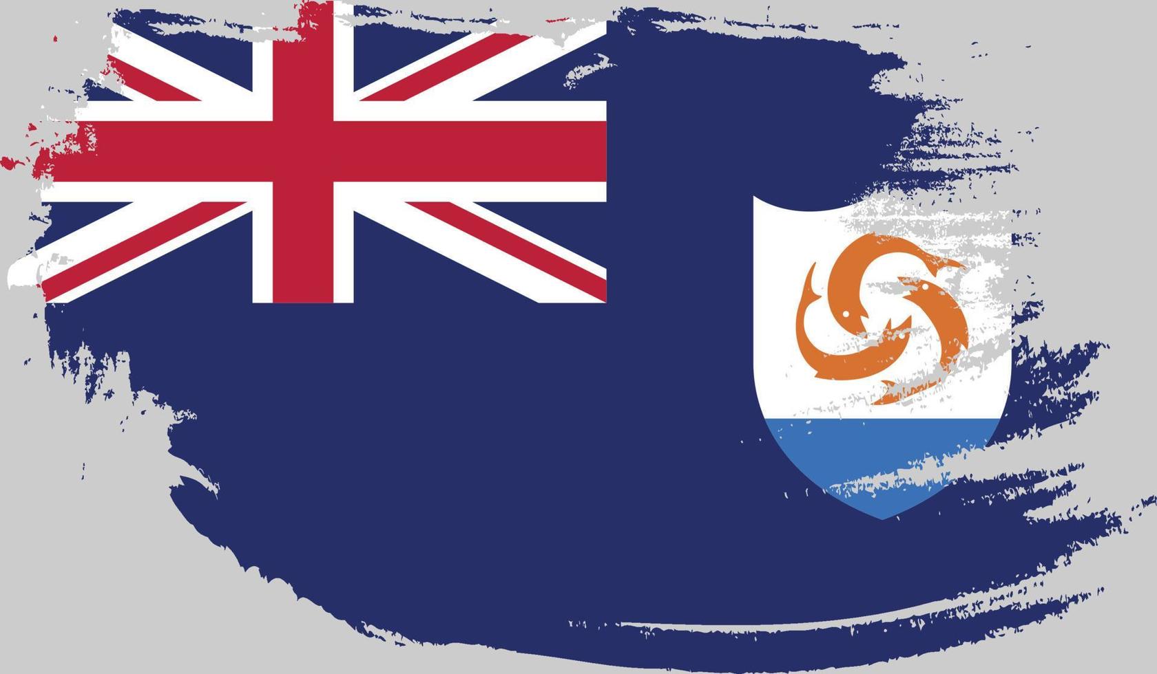 Anguilla-Flagge mit Grunge-Textur vektor