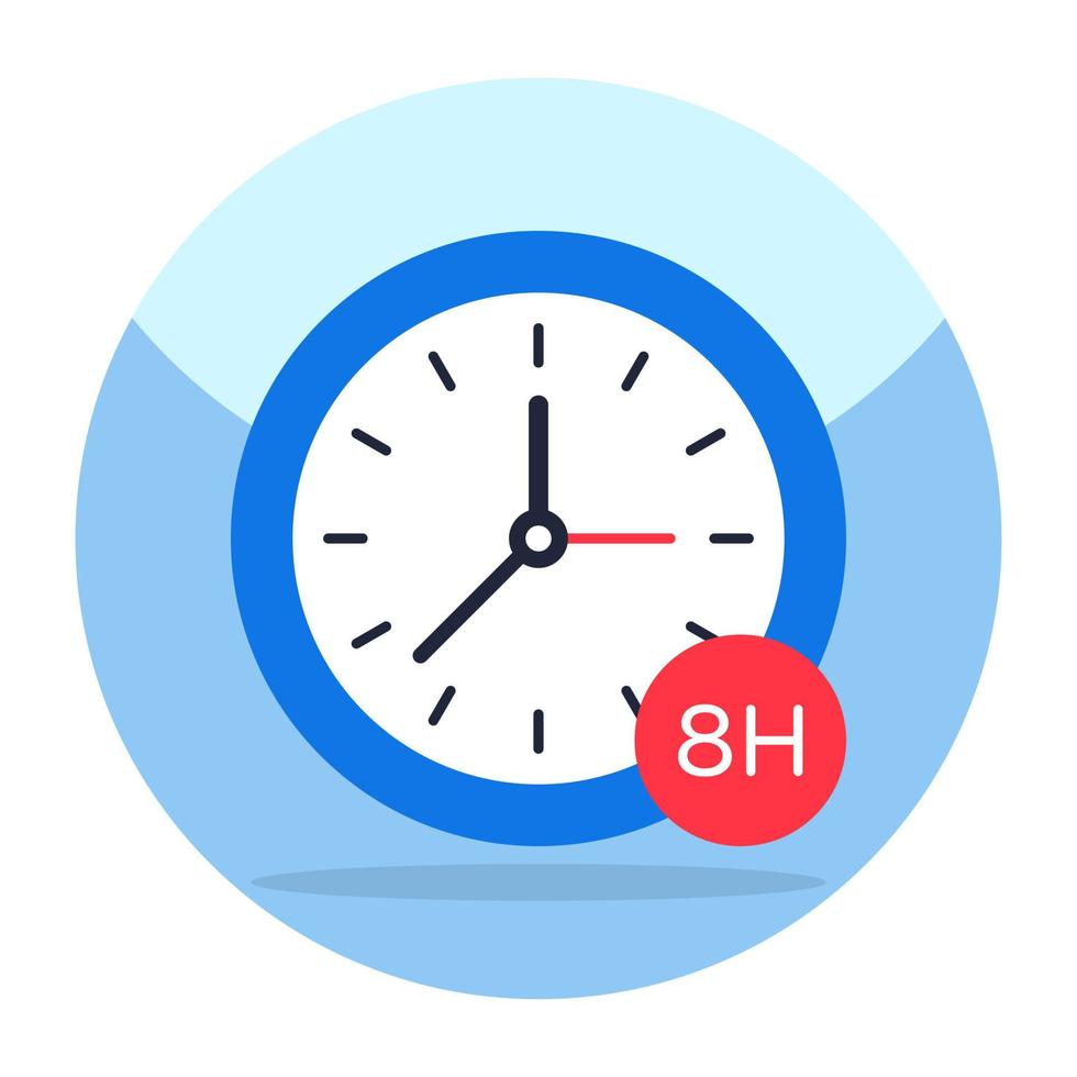 trendiges vektordesign von 8 stunden dienst vektor
