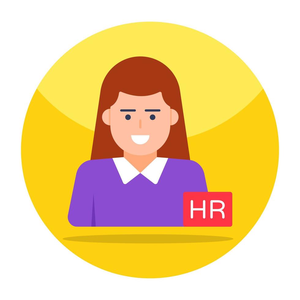 kreative designikone des hr-managers vektor