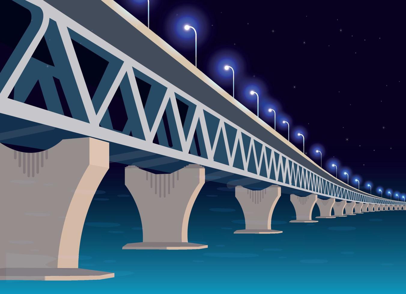 Abbildung der Padma-Brücke in Bangladesch vektor