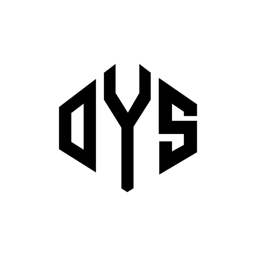 oys-Buchstaben-Logo-Design mit Polygonform. oys Polygon- und Würfelform-Logo-Design. oys Sechseck-Vektor-Logo-Vorlage in weißen und schwarzen Farben. oys-Monogramm, Geschäfts- und Immobilienlogo. vektor