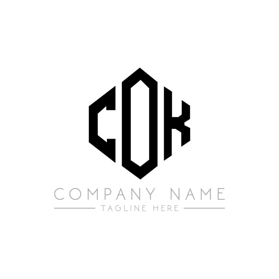 Cok-Brief-Logo-Design mit Polygonform. Cok-Polygon- und Würfelform-Logo-Design. Cok Sechseck-Vektor-Logo-Vorlage in weißen und schwarzen Farben. cok-monogramm, geschäfts- und immobilienlogo. vektor