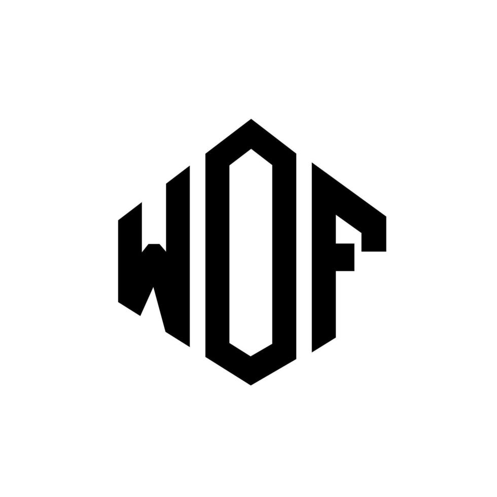 wof-Buchstaben-Logo-Design mit Polygonform. wof-polygon- und würfelform-logo-design. wof Sechseck-Vektor-Logo-Vorlage in weißen und schwarzen Farben. wof-monogramm, geschäfts- und immobilienlogo. vektor