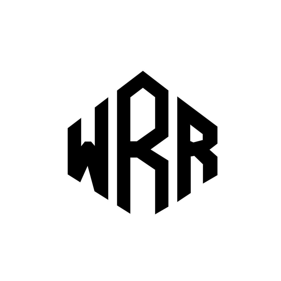 wrr brev logotyp design med polygon form. wrr polygon och kubform logotypdesign. wrr hexagon vektor logotyp mall vita och svarta färger. wrr monogram, affärs- och fastighetslogotyp.