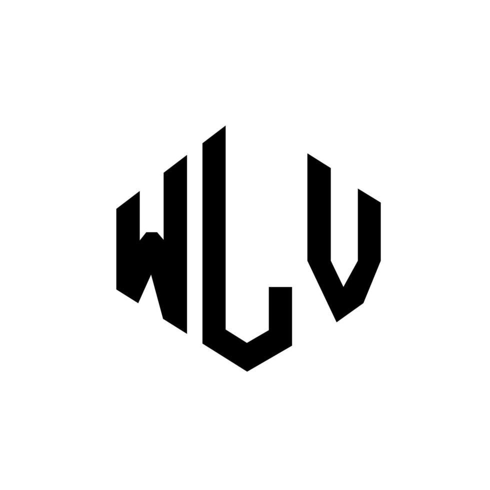 wlv-Buchstaben-Logo-Design mit Polygonform. wlv Polygon- und Würfelform-Logo-Design. wlv Sechseck-Vektor-Logo-Vorlage in weißen und schwarzen Farben. wlv-monogramm, geschäfts- und immobilienlogo. vektor