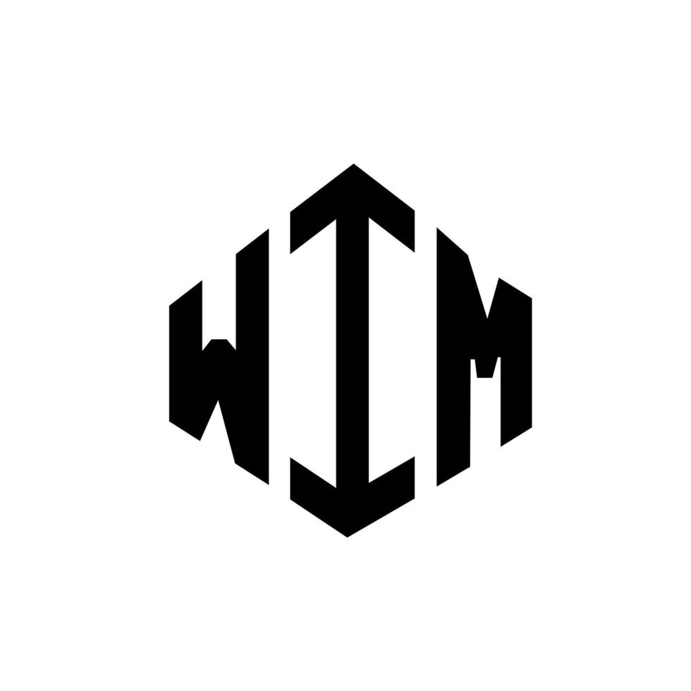 Wim-Brief-Logo-Design mit Polygonform. Wim-Polygon- und Würfelform-Logo-Design. Wim Sechseck-Vektor-Logo-Vorlage in weißen und schwarzen Farben. wim-monogramm, geschäfts- und immobilienlogo. vektor