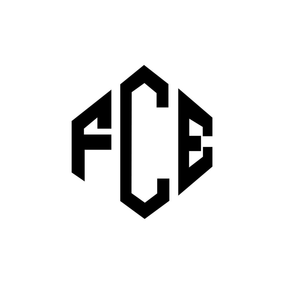 fce-Brief-Logo-Design mit Polygonform. fce Polygon- und Würfelform-Logo-Design. fce Sechseck-Vektor-Logo-Vorlage in weißen und schwarzen Farben. fce-monogramm, geschäfts- und immobilienlogo. vektor
