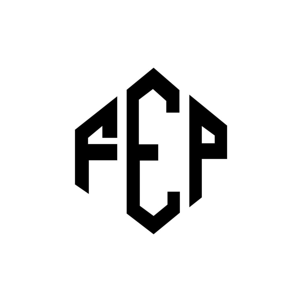 fep-Buchstaben-Logo-Design mit Polygonform. fep Polygon- und Würfelform-Logo-Design. fep Sechseck-Vektor-Logo-Vorlage in weißen und schwarzen Farben. fep-monogramm, geschäfts- und immobilienlogo. vektor