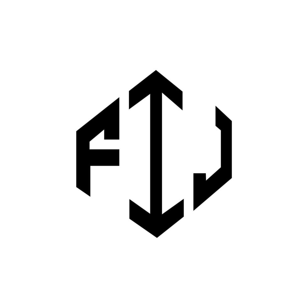 fij-Buchstaben-Logo-Design mit Polygonform. fij-polygon- und würfelform-logo-design. fij Sechseck-Vektor-Logo-Vorlage in weißen und schwarzen Farben. fij monogramm, geschäfts- und immobilienlogo. vektor