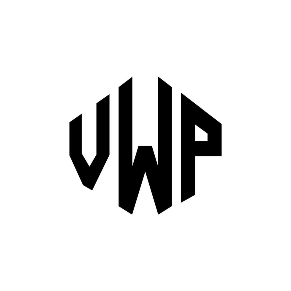 vwp-Brief-Logo-Design mit Polygonform. vwp Polygon- und Würfelform-Logo-Design. vwp Sechseck-Vektor-Logo-Vorlage in weißen und schwarzen Farben. vwp-monogramm, geschäfts- und immobilienlogo. vektor