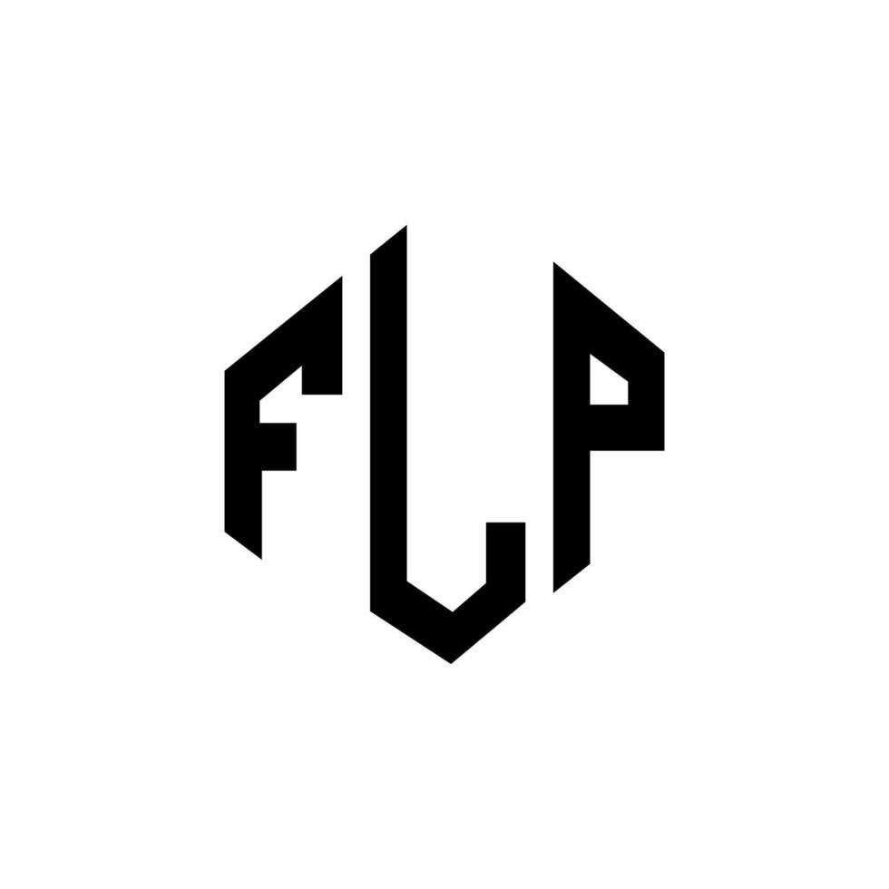 flp-Buchstaben-Logo-Design mit Polygonform. FLP-Polygon- und Würfelform-Logo-Design. flp Sechseck-Vektor-Logo-Vorlage in weißen und schwarzen Farben. flp-monogramm, geschäfts- und immobilienlogo. vektor