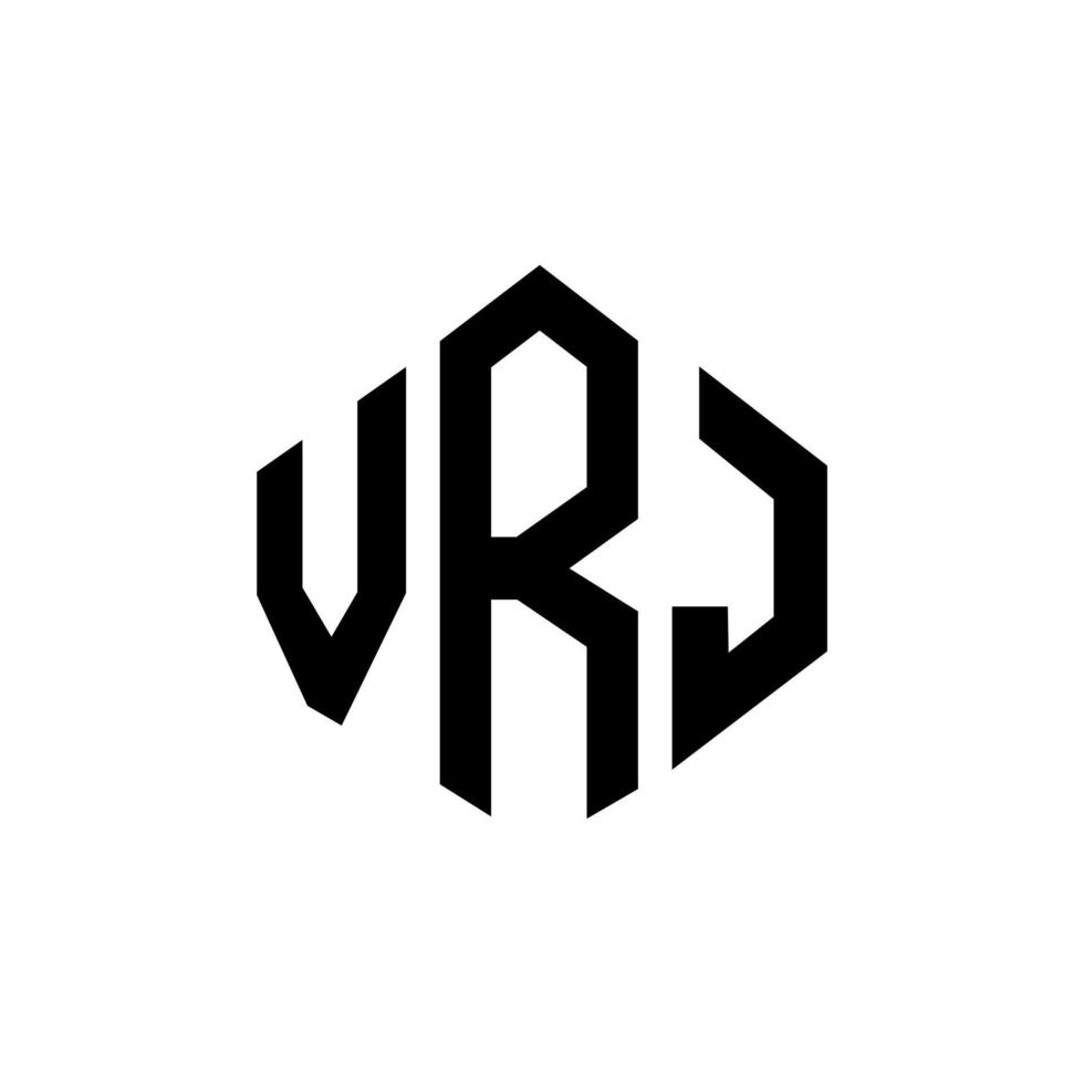 vrj-Buchstaben-Logo-Design mit Polygonform. vrj Polygon- und Würfelform-Logo-Design. vrj Sechseck-Vektor-Logo-Vorlage in weißen und schwarzen Farben. vrj-monogramm, geschäfts- und immobilienlogo. vektor