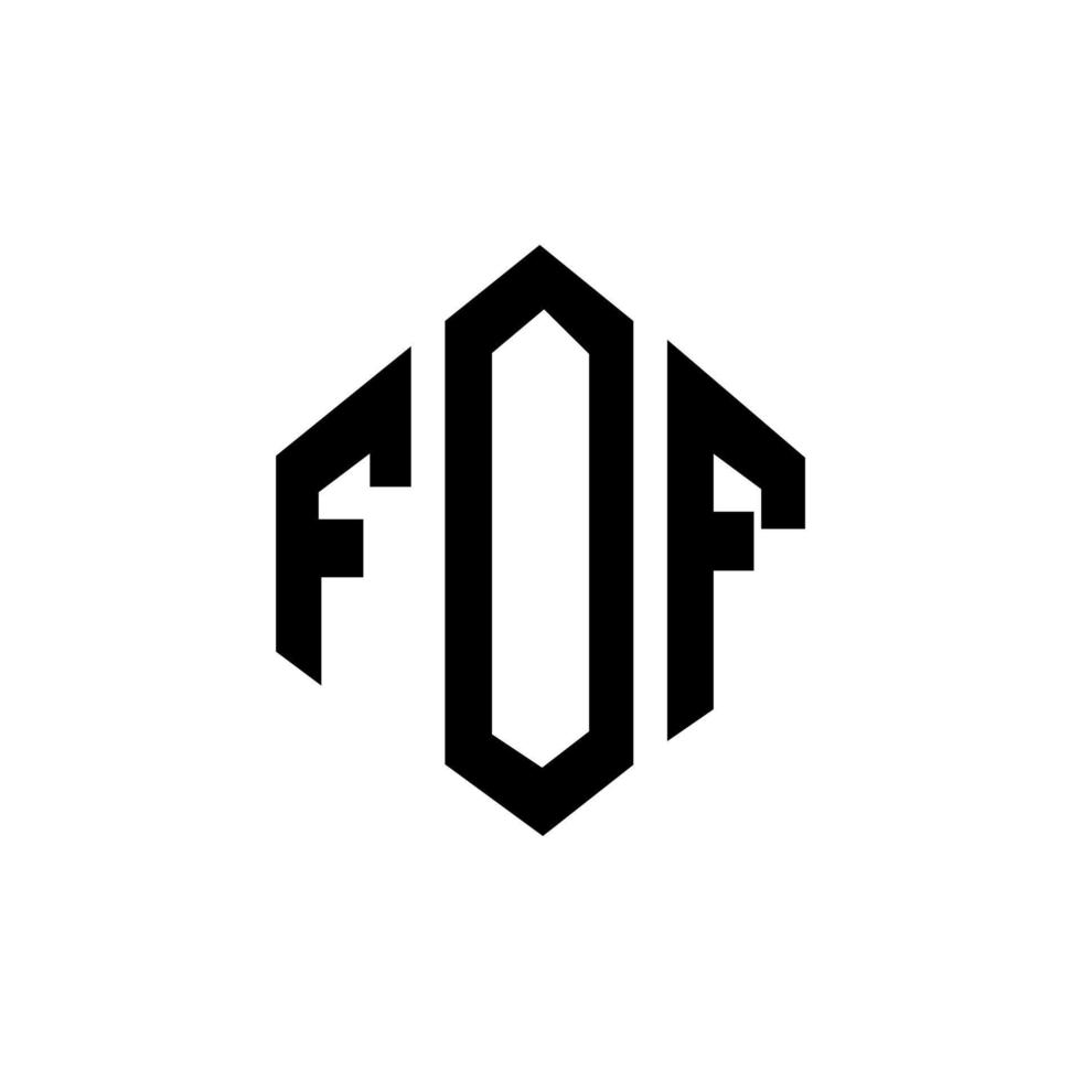 fof bokstavslogotypdesign med polygonform. fof polygon och kubform logotypdesign. fof hexagon vektor logotyp mall vita och svarta färger. fof monogram, affärs- och fastighetslogotyp.