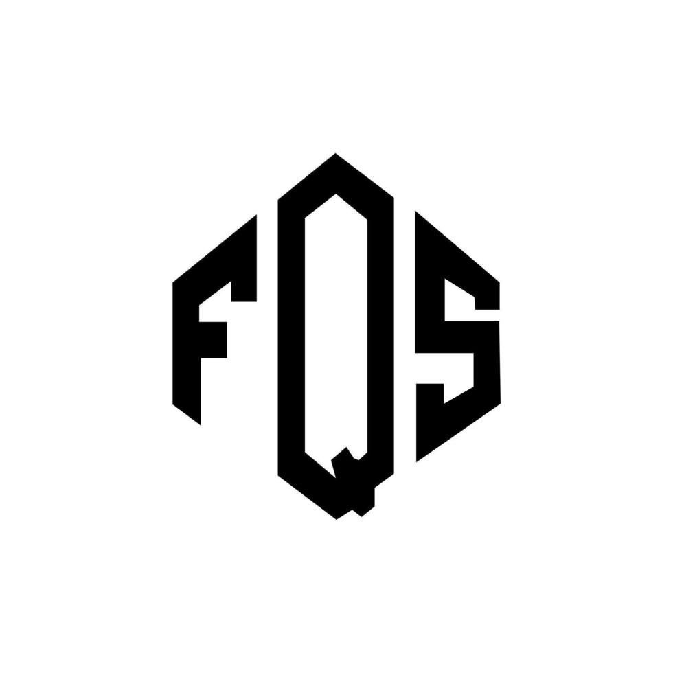 fqs-Brief-Logo-Design mit Polygonform. fqs Logo-Design in Polygon- und Würfelform. fqs Sechseck-Vektor-Logo-Vorlage in weißen und schwarzen Farben. fqs monogramm, geschäfts- und immobilienlogo. vektor