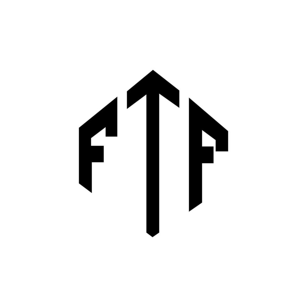 ftf bokstavslogotypdesign med polygonform. ftf polygon och kub form logotyp design. ftf hexagon vektor logotyp mall vita och svarta färger. ftf-monogram, affärs- och fastighetslogotyp.