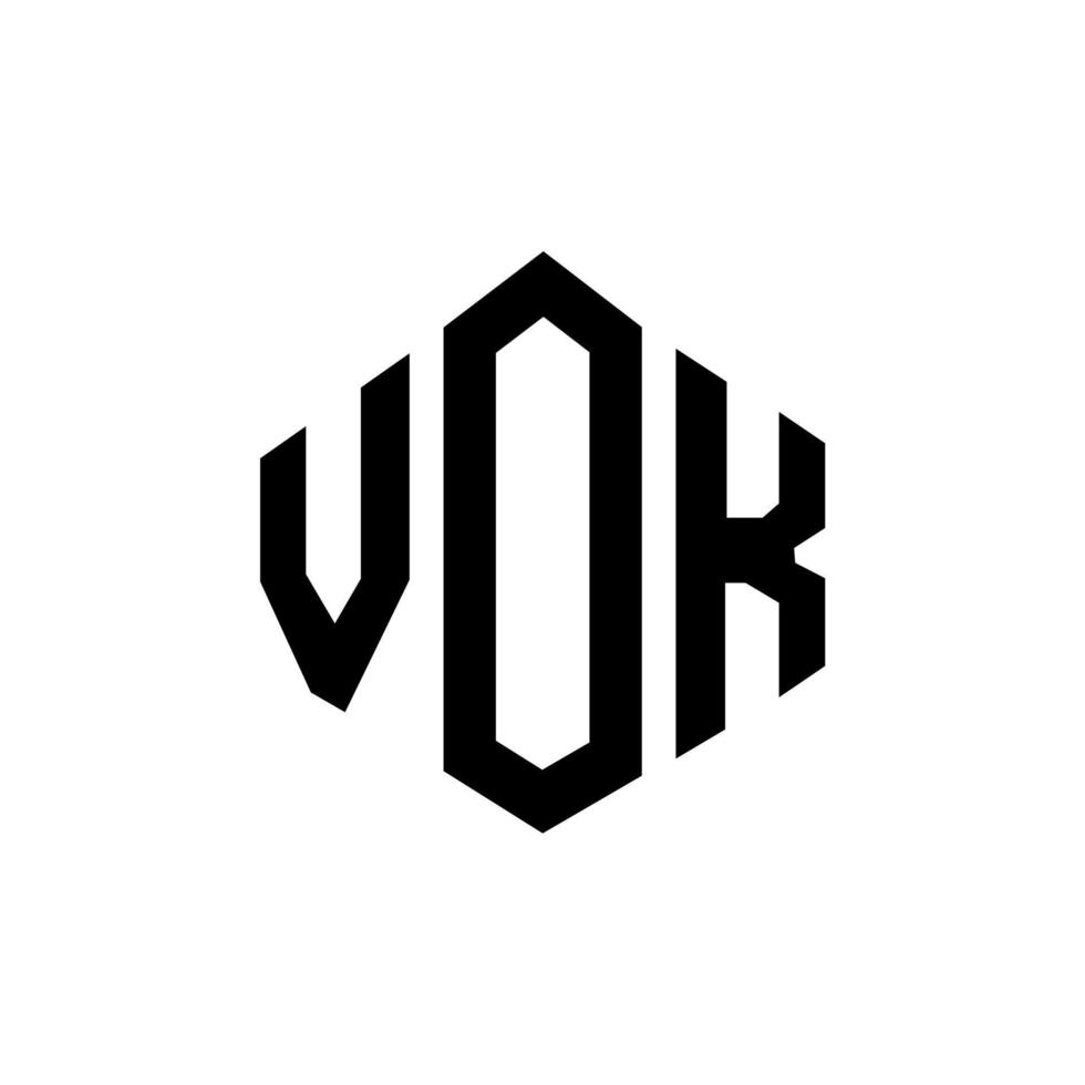 Vok-Brief-Logo-Design mit Polygonform. Vok-Polygon- und Würfelform-Logo-Design. vok Sechseck-Vektor-Logo-Vorlage in weißen und schwarzen Farben. vok-monogramm, geschäfts- und immobilienlogo. vektor